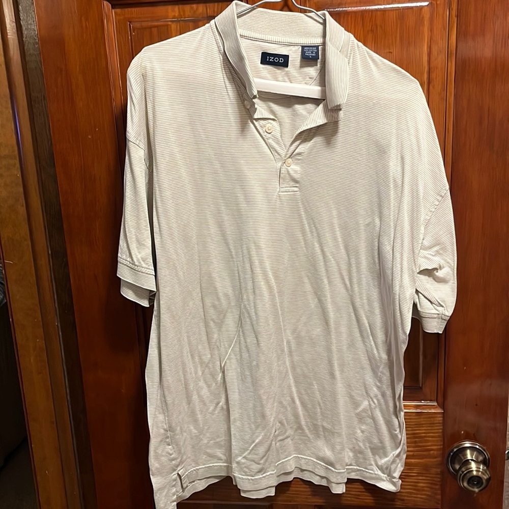 IZOD short Sleeve Polo Shirt. Mens Size Large. Excellent Condition